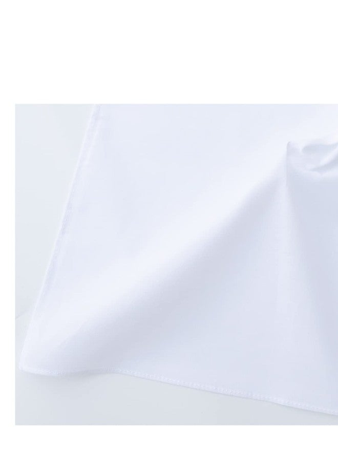 CoCoUSM Solid White Cotton Handkerchiefs for Wedding Party DIY Draw Gift Bulk - Image 4